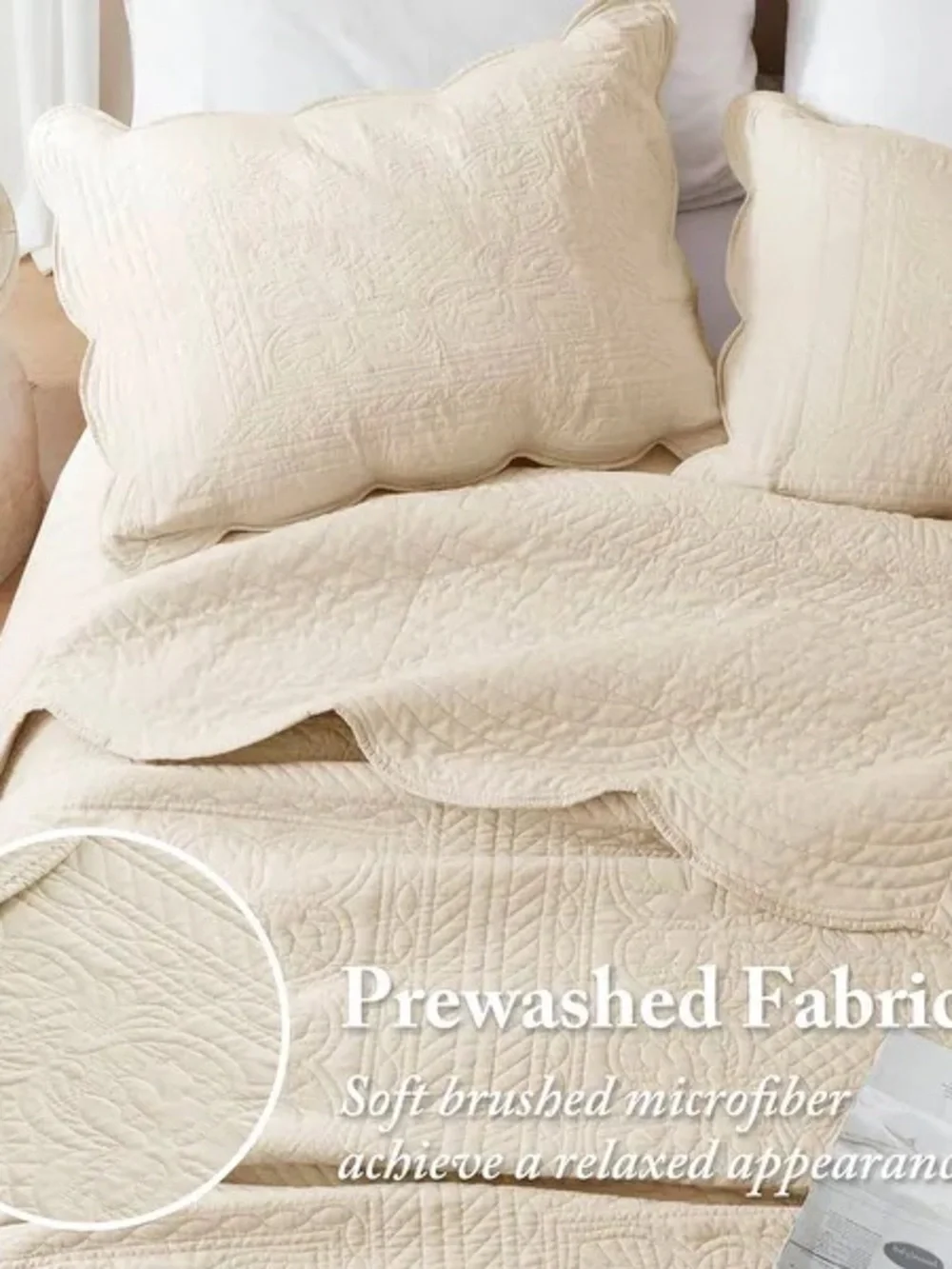 Madison park 3 piece scalloped edge quilt set king set
